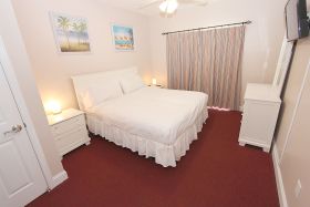 Bedroom 3, upstairs on left, pool side, balcony, En-Suite